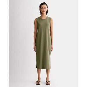 Everlane Green The Weekened Tank SleevelessMidi Dress Women's Size 10